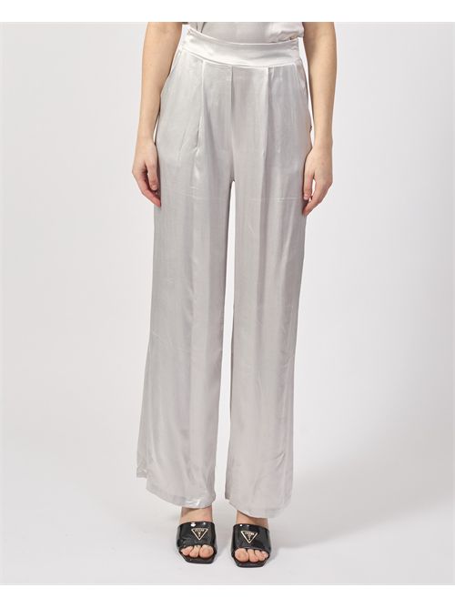 Pantalon femme Yes Zee avec plis et taille élastiquée YES ZEE | P367-EN000819